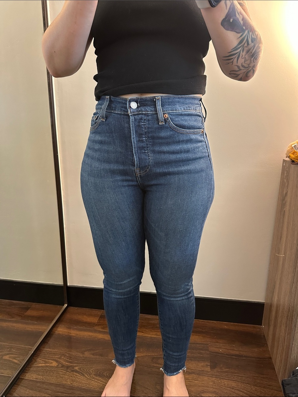 Levi's Women's Wedgie Skinny Jeans in Medium Blue Wash